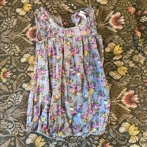 April Cornell Floral Kids Bodysuit - Purple and Green